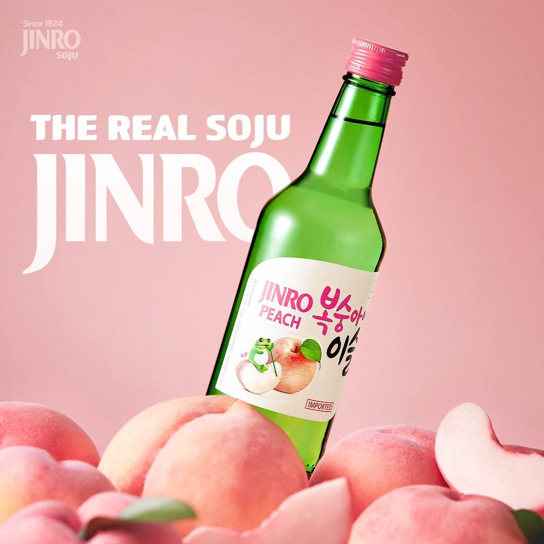 Caja Jinro Peach Soju (20) - 진로 복숭아에 이슬
