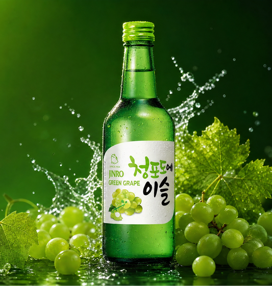 Jinro Green Grape Soju - 진로 청포도에 이슬
