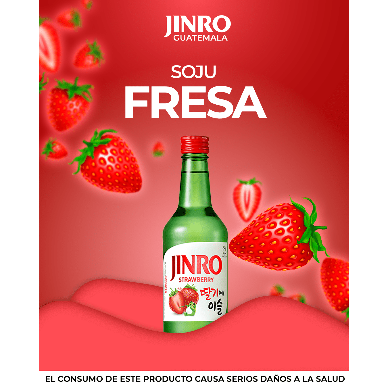Caja Jinro Strawberry Soju (20) - 진로 딸기에 이슬 - JinroGT